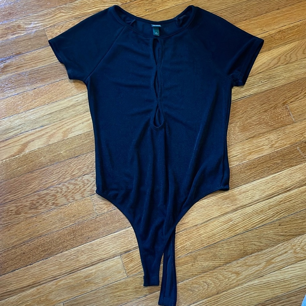 Wild fable, sheer black bodysuit M